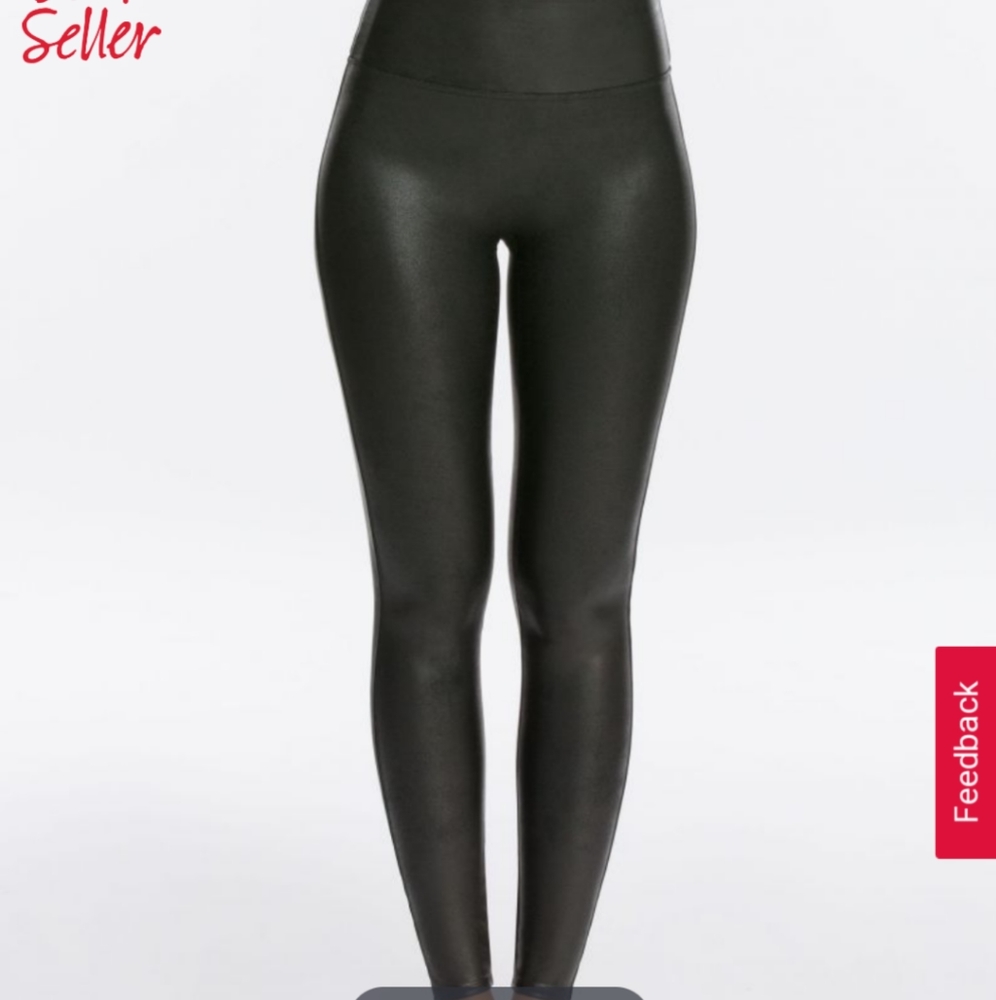 Spanx Faux Leather Leggings--Size Small